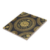 Luxus-Lotus-Mandala-Gold-Emblem Fliese (Seite)