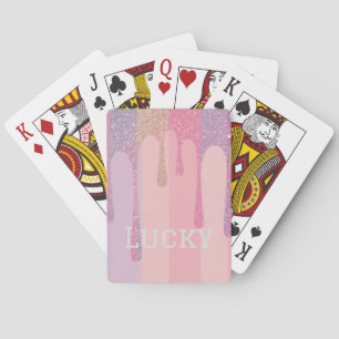 Luxus-Lucky-Gold-Glitter-Pastell-Kartenspiel Spielkarten
