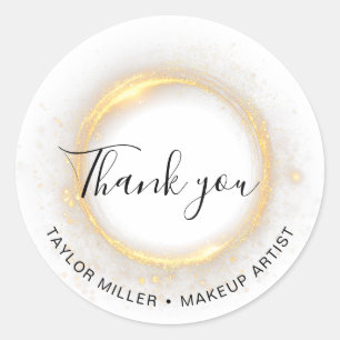 Luxus-Make-up-Artist-Dankeschön-Aufkleber  Runder Aufkleber