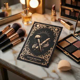 Luxus-Make-up-Artist   Vintage Celestial Visitenkarte