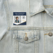 Luxus-Makler-Geschäftskarte Navy Gold Namensschild (Beispiel)