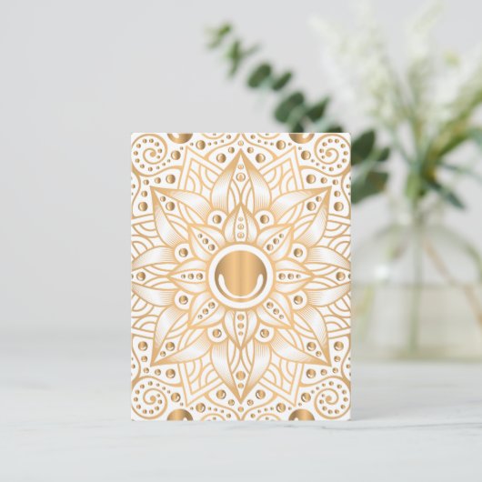 Luxus Mandala 11 Feiertagspostkarte (Stehend Vorderseite)