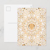 Luxus Mandala 11 Feiertagspostkarte (Vorne/Hinten)