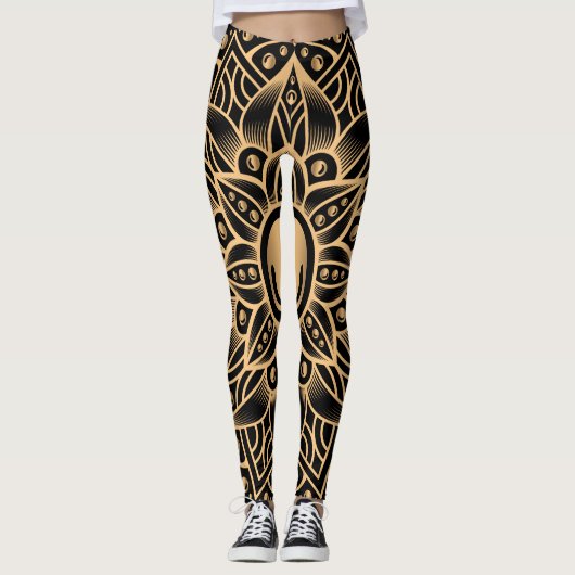 Luxus Mandala 12 Leggings (Vorderseite)