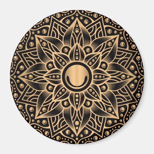 Luxus Mandala 12 Magnet (Vorne)