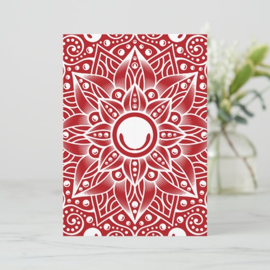 Luxus Mandala 15 Karte (Stehend Vorderseite)