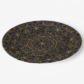 Luxus Mandala 3 Pappteller (Schrägansicht)