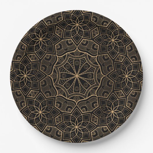 Luxus Mandala 3 Pappteller (Vorderseite)