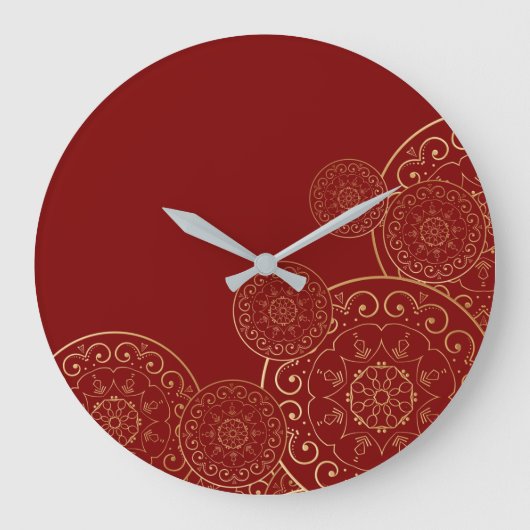 Luxus Mandala 50 Große Wanduhr (Vorderseite)