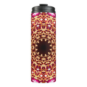 Luxus-Mandala-Brosche Schmuck nahtloses Muster Thermosbecher