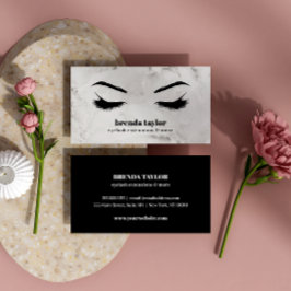 Luxus Marble Eyelash Brow Bar beruflich Visitenkarte