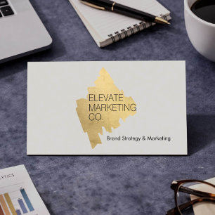 Luxus-Marketing-Berater Gold-Logo Visitenkarte