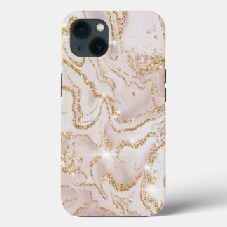 Luxus-Marmor-Glitter iPhone 13 Hülle
