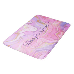 Luxus-Marmor-Glitter-Rosa-Lila-Gold-Badmatte Badematte
