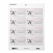 Luxus-Marmor-Glitzer-Monogramm (Vorne)