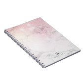 Luxus-Marmor-Glitzer-Monogramm Notizblock (Rechte Seite)