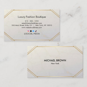 Luxus-Marmor-Gold-Mode-Boutique-Geschäftskarte Visitenkarte