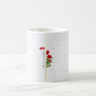 Luxus Marmor Gold Tasse – Romantisches Dankeschön