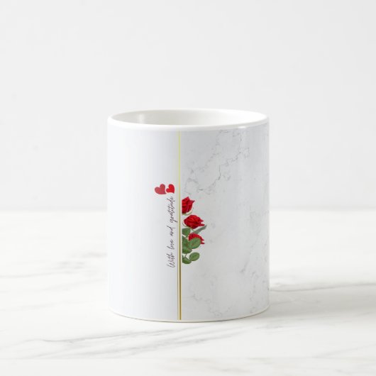 Luxus Marmor Gold Tasse – Romantisches Dankeschön  (Mittel)