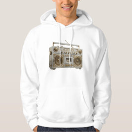 Luxus-Marmor & Gold Vintage 90er Boombox-Radio Hoodie
