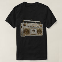 Luxus-Marmor & Gold Vintage 90er Boombox-Radio