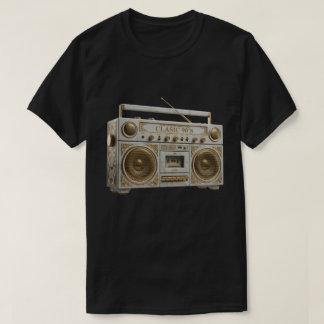Luxus-Marmor & Gold Vintage 90er Boombox-Radio T-Shirt