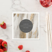 Luxus Marmor Gold weiß und grau Serviette (Beispiel)