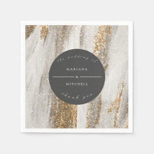 Luxus Marmor Gold weiß und grau Serviette