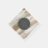 Luxus Marmor Gold weiß und grau Serviette (Ecke)