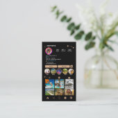 LUXUS Marmor Instagram QR Code Visitenkarte (Stehend Vorderseite)