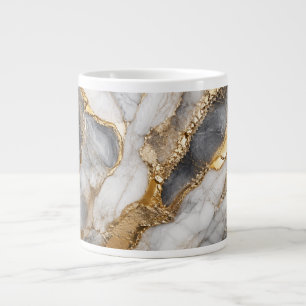 Luxus-Marmor- und Gold-Geoden-Moderne-Kunst-Tasse Jumbo-Tasse