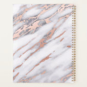 Luxus-Marmorgeschäft Rose Gold Metallic Business Planer (Rückseite)