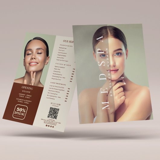 Luxus-MedSpa-Service-Menü-Flugblattvorlage Flyer