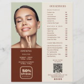 Luxus-MedSpa-Service-Menü-Flugblattvorlage Flyer (Hinten)