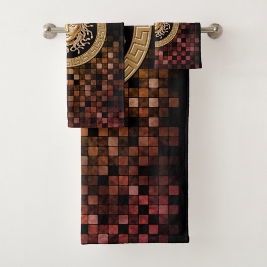 Luxus Medusa Gold Badetuch Set (Insitu)
