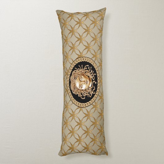 Luxus Medusa Gold Body Pillow Seitenschläferkissen (Rückseite (Vertikal))