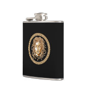 Luxus Medusa Gold Flasche Flachmann (Links)