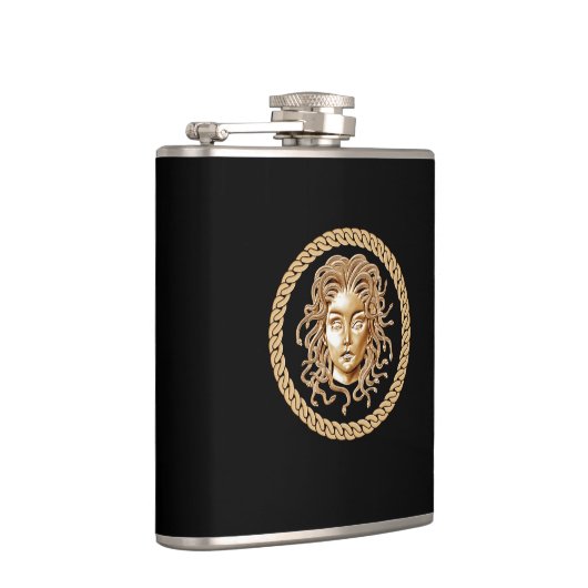 Luxus Medusa Gold Flasche Flachmann (Rechts)