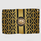 Luxus Medusa Gold Golf Handtuch (Horizontal)