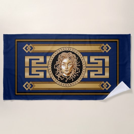 Luxus Medusa Gold Handtuch (Vorderseite)