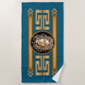 Luxus Medusa Gold Handtuch (Vorderseite)