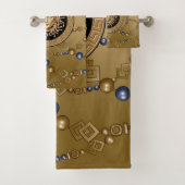 Luxus Medusa Gold & Pearls Ketten Badetuch Set (Insitu)