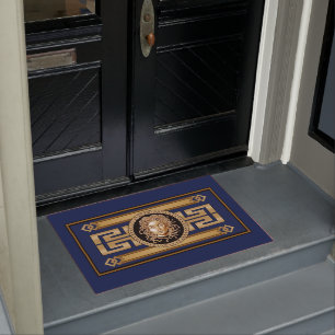Luxus Medusa Head Gold Doormat Fußmatte