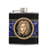 Luxus Medusa Silver Flask Flachmann (Vorderseite)