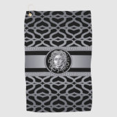 Luxus Medusa Silver Golf Handtuch (Vorderseite)