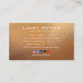 Luxus-Metall-Gold-Modeschaffender Visitenkarte (Rückseite)