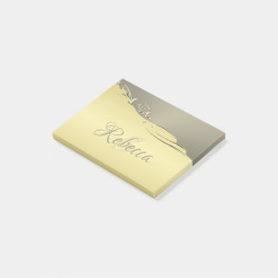 Luxus-Metalldekoration in Gold und Silber Post-it Klebezettel