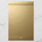 Luxus-Metallgold-Prägung Profi Briefpapier (Rückseite)
