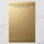 Luxus-Metallgold-Prägung Profi Briefpapier (Vorderseite)