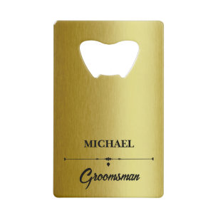 Luxus Metallisch Gold Herren Hochzeit Geldbeutel Flaschenöffner